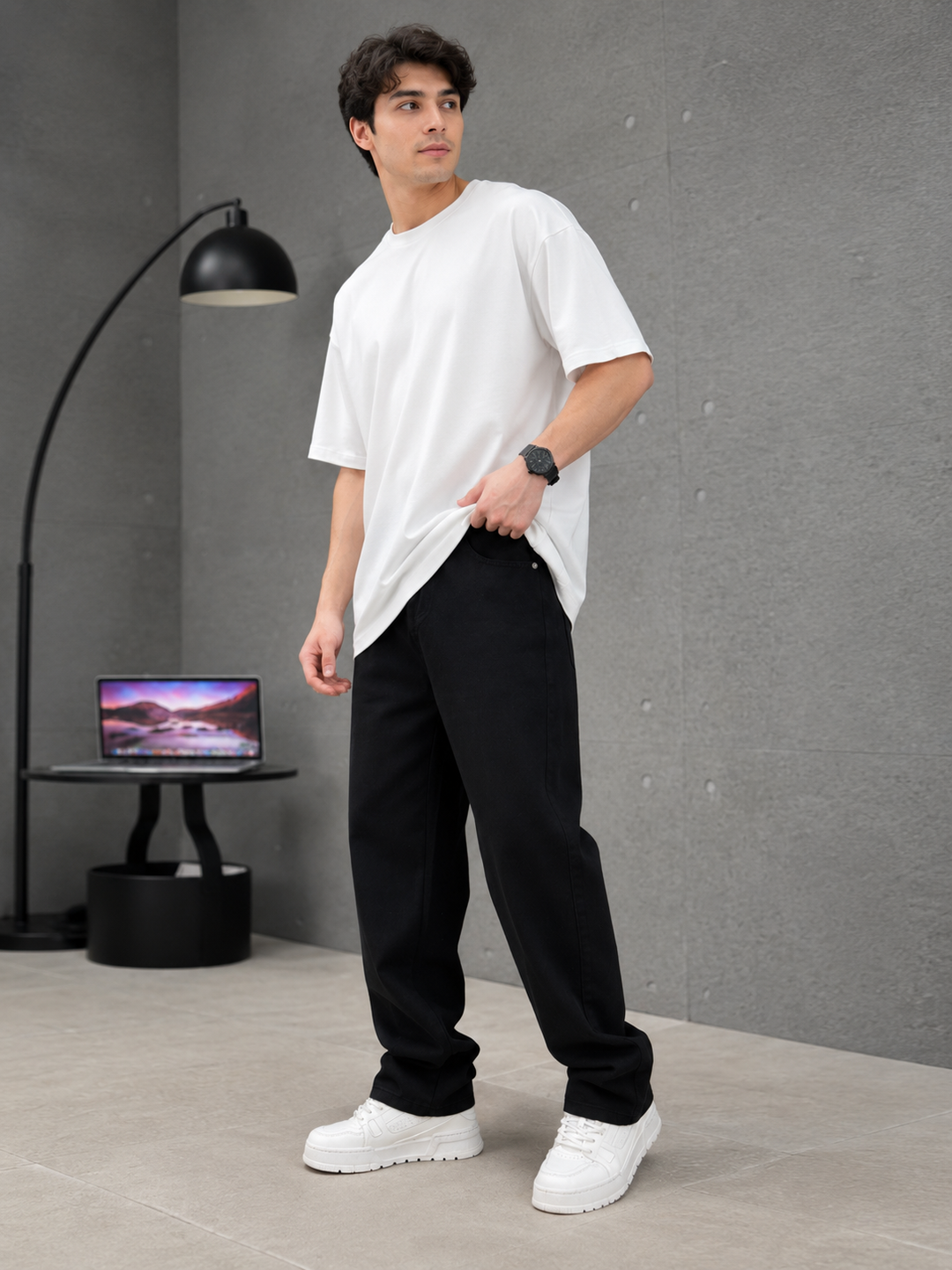 Casual Straight Leg Denim Jeans