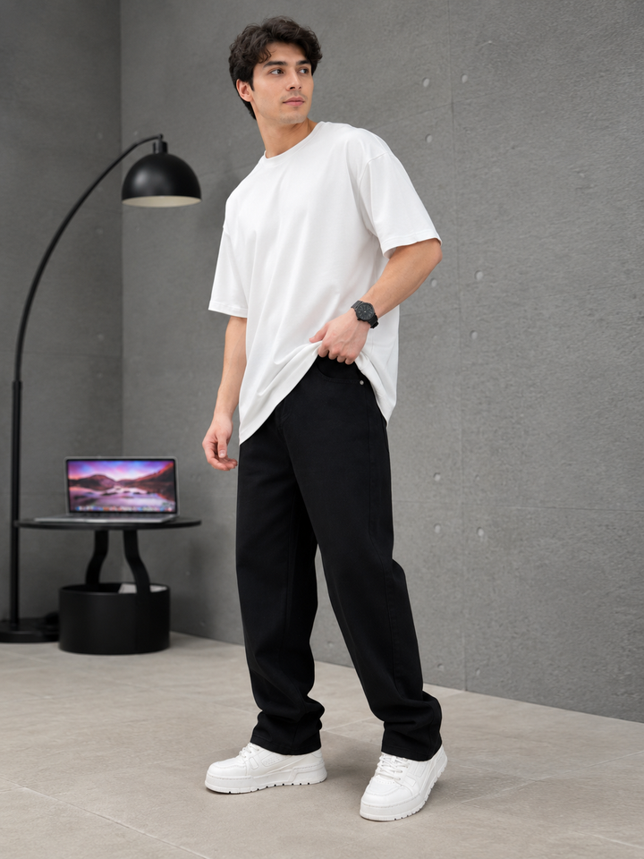 Casual Straight Leg Denim Jeans