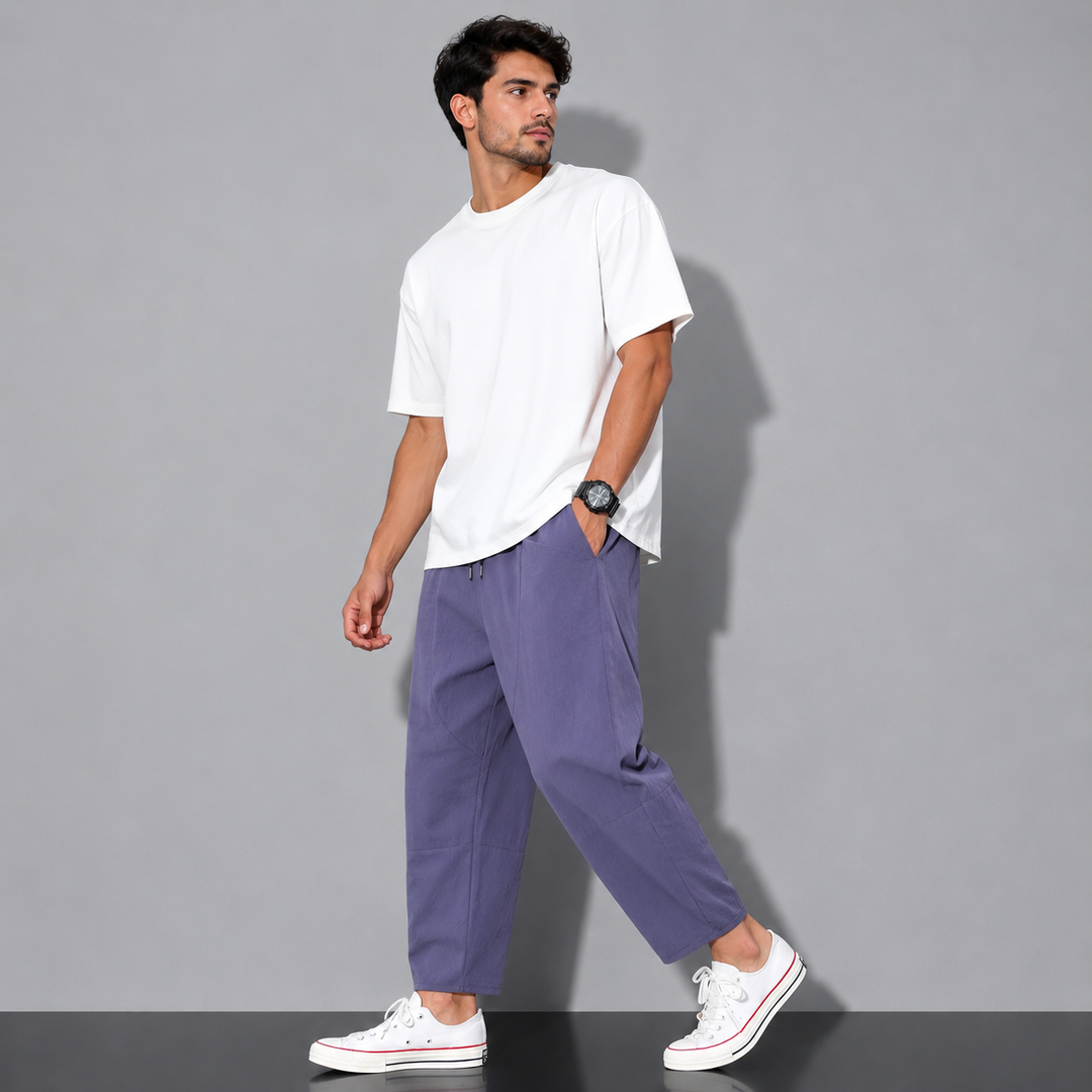 Mens Relaxed Fit Casual Pants